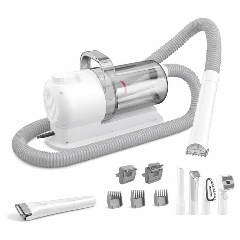 Kit Toilettage Aspirateur pour Chien & Chat — Tondeuse Électrique & Accessoires 2-en-1