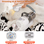 Kit Toilettage Aspirateur pour Chien & Chat — Tondeuse Électrique & Accessoires 2-en-1