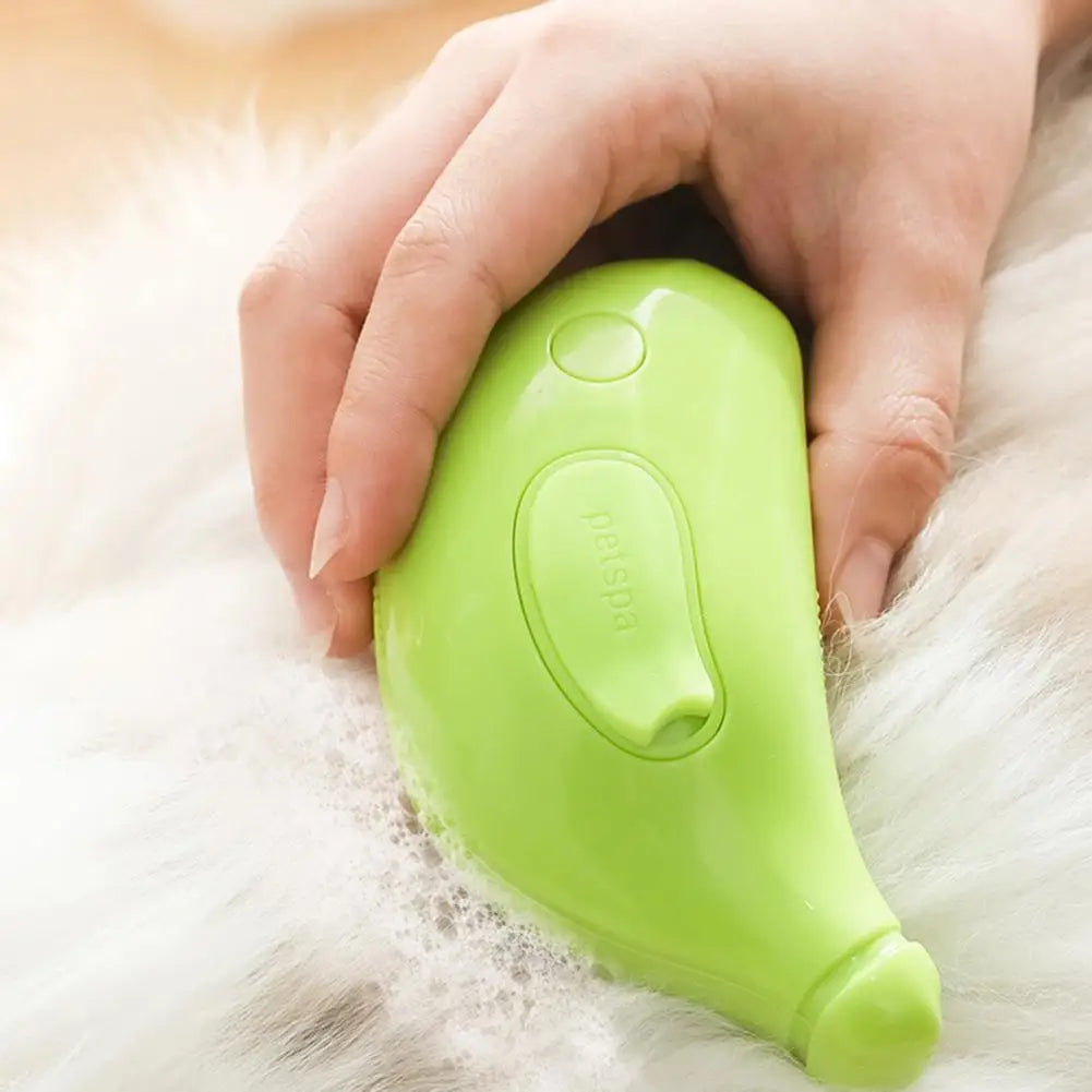 Brosse Toilettage Forme Banane — Vapeur Intégrée, Rechargeable USB, Pointes Arrondies | Anti-Poils