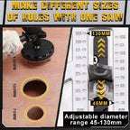 Scie Perforatrice Ajustable — Diamètre Réglable, Acier Résistant | Compatible Perceuse Standard