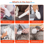 Kit Toilettage Aspirateur pour Chien & Chat — Tondeuse Électrique & Accessoires 2-en-1