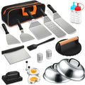 Kit BBQ Plancha Inox — Spatules, Presse-Burger, Dôme & Accessoires | Sac de Transport Inclus