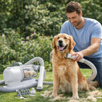 Kit Toilettage Aspirateur pour Chien & Chat — Tondeuse Électrique & Accessoires 2-en-1