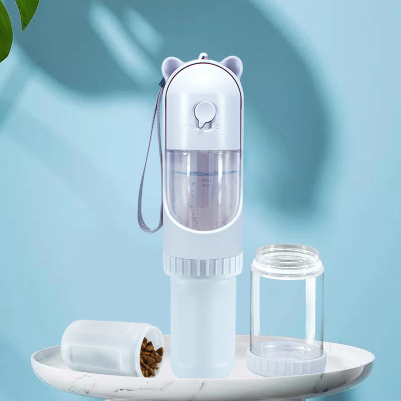 Gobelet 2-en-1 Eau & Croquettes pour Animaux — 220ml + 120g, Sans Fuite | Idéal Balades & Voyages
