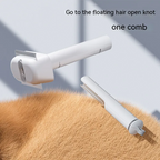 Peigne Dêmîlant 3-en-1 pour Chat & Chien — Acier Inoxydable, Poignée Ergonomique | Rose ou Blanc