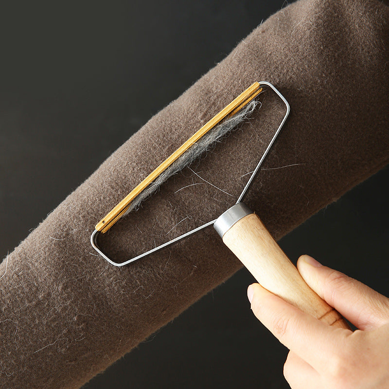 Rouleau Anti-Peluches Réutilisable — Double Face, Manche en Bois Naturel | Lavable & Zéro Déchet
