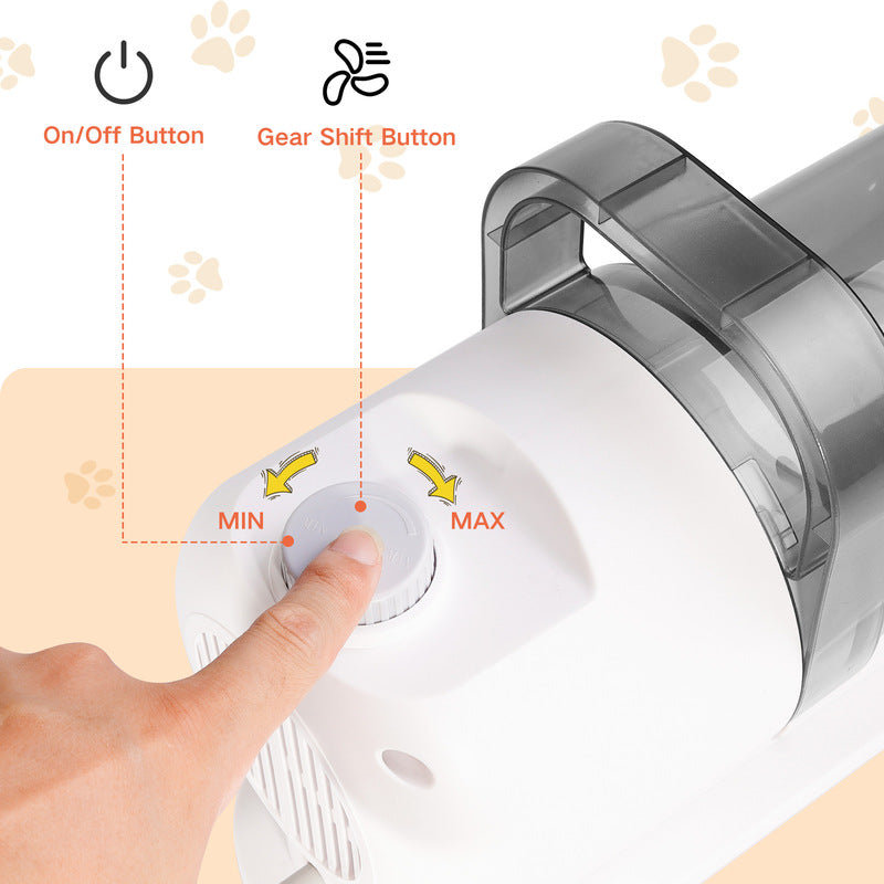 Kit Toilettage Aspirateur pour Chien & Chat — Tondeuse Électrique & Accessoires 2-en-1