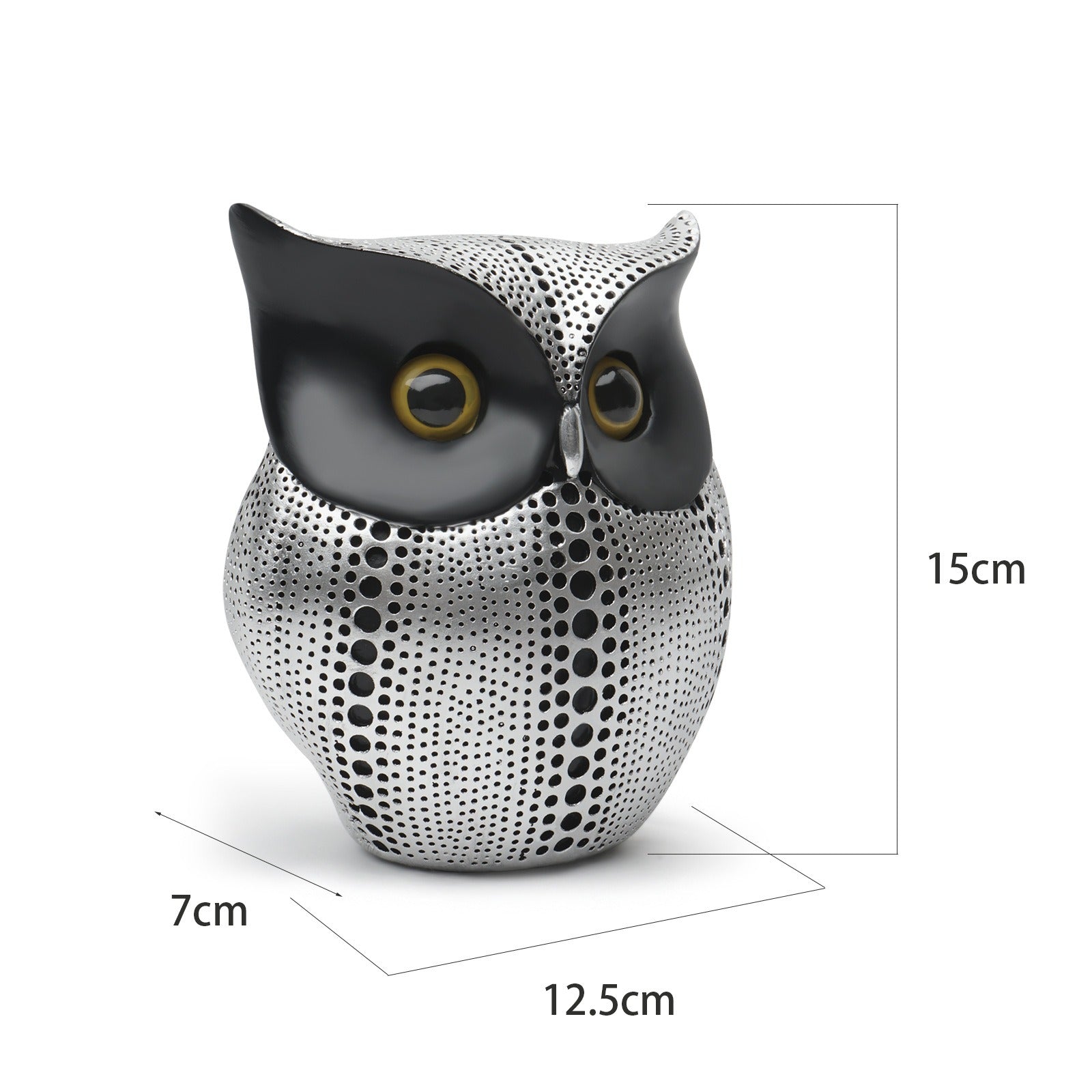 Figurine Hibou Minimaliste en Résine — Design Épuré, Stable & Durable | Décoration Salon & Bureau