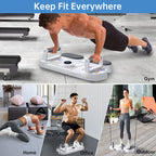Banc de Musculation 6-en-1 — Pompes, Abdos, Bras & Dos | Avec Minuteur Intelligent