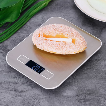 Balance de Cuisine Électronique — Précision au Gramme, 6 Unités, Écran LCD | Surface Inox, 5 kg Max